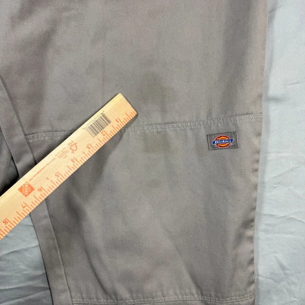 Dickies Double Knee Loose Fit Work Pants Silver Gray Mens 44x30 (Fits 42x28)